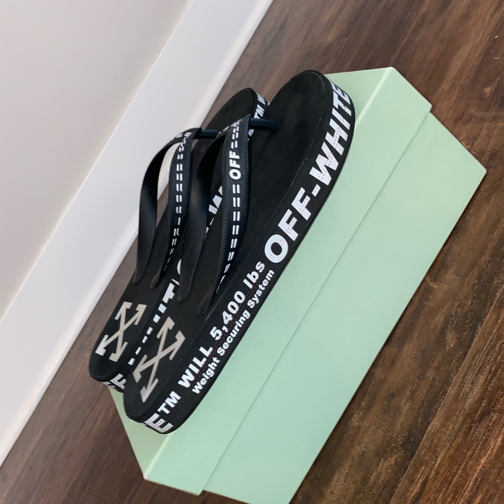 Off White Flip Flops